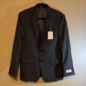 Ralph Lauren Slim Fit Suit Wool Suit Charcoal/Purple Coat 40R Pant W33/35